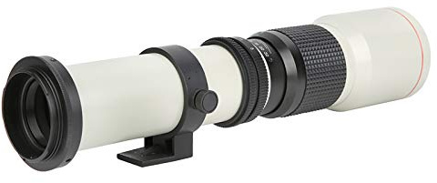 500 Mm F8-F32 Manuell Fokusering Av Teleobjektiv med Adapterring, Manuell Fokusering Manuell Telezoomobjektiv T2-fäste för EF-S-kamera