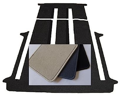autix Teppich Fußmatte Velour schwarz grau beige kompatibel für VW T5 T6 T6.1 Multivan und California (grau, T6 Multivan kurz 2 Schiebtüren ohne Schiebetisch)
