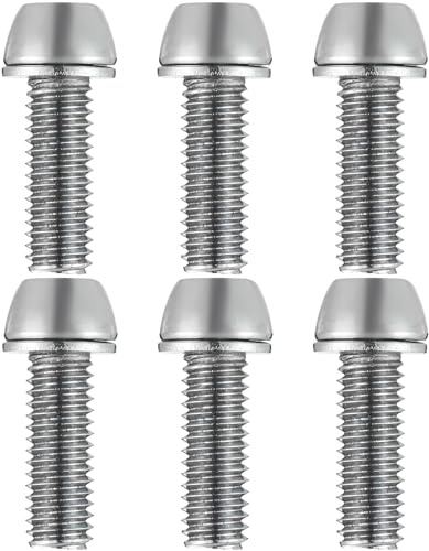 Bike Stem Bolts Allen Steel Disc Brake Caliper Bolt with Washer Screw Set M6x18mm for Mountain Bicycle,RoadBike,BMX,Folding (Silver)