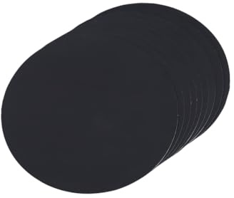JIHUOO Runde Papierausschnitte, Kraftpapier, Kreise, Ausschnitte, runde Blanko-Karten, Klassenzimmer, Pinnwand-Dekorationen, Schwarz, 8 cm, 100 Stück