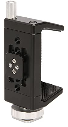 NICEYRIG Aluminum Power Bank Clamp for DJI RS 2/RS 3/RS 3 Pro,50mm-88mm Wide Range Universal Portable Charger Holder with Detachable Cold Shoe Mount for DSLR Camera,Gimbal System