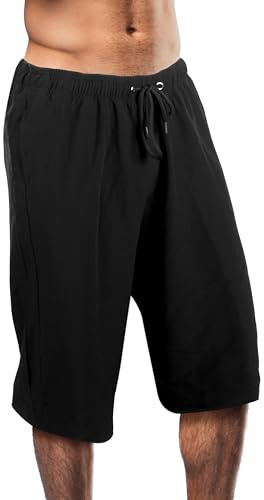 highlaz hl Short de bain pour homme, confortable, extra long, avec poches zippées, respirant, séchage rapide