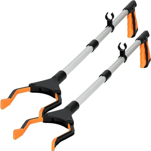 81.5cmMüllgreifer,Greifzange für Senioren,Aluminium Müllzange, 360° Drehbar Müllzange Greifzange,Folding Greifer mit Magnet-Greifarm,Greifhilfe für Menschen mit Behinderung,rutschfest Gummi Greifer