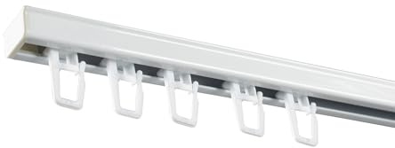 SN DECO - Gardinenschiene RS Set 1 läufig weiß, vorgebohrt, Innenlauf 250cm (2x125)