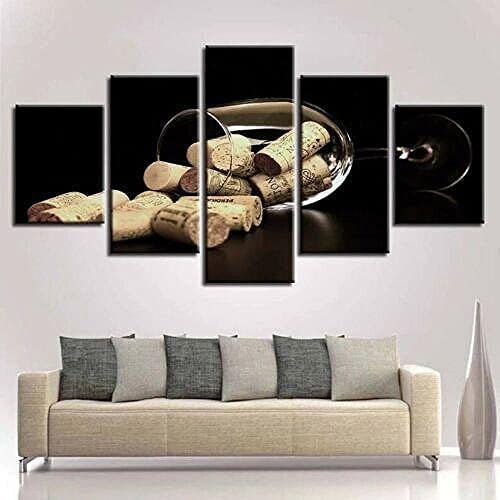 Bild Auf Leinwand - Leinwandbild - Weinkorken - Wand Bild - Wanddeko - Leinwanddruck - Bilder - Kunstdruck - Leinwand Bilder - Wandkunst 175 X 80 Cm Für Wohnzimmer Hotel Restaurant Büro Home -9Q4K/R6D