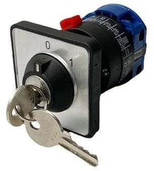 20/1 OFF-ON 2 posizioni foro singolo con chiave di blocco alimentatore universale 220 V opzione di avvio interruttore a camme rotante