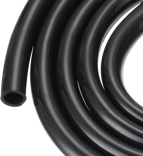 Rebower 10ft 12.7mm x 15.9mm Black Plastic PVC Tubing Flexible Vinyl Tube, [for Garden Irrigation, Water Hose, Fish Tank, Aquarium] - 1/2 x 5/8
