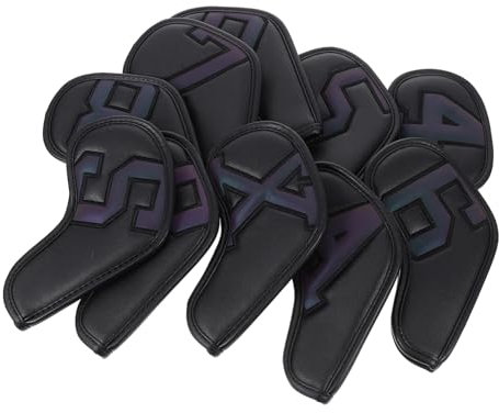 TOGEVAL 10pcs Pu Golf Double-sided for Irons Stylish Design for Indoor Golf Putting Sports Equipment Room Use