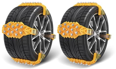 QSCGEBUJ Auto Schneeketten für Benz EQS V297 2021 2025 2025,Winter Reifen Notfall Anfahrhilfe rutschfest Langlebige Außendekoration Zubehör,B2-8 Pieces Yellow