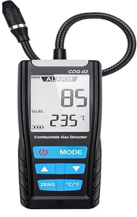 Analyseur de gaz Détecteur de gaz combustible Compteur de monoxyde de carbone portatif Détecteur de fuite de gaz CO CH4 portable Testeur de surveillance de gaz Avec une large plage de tests, une sensi