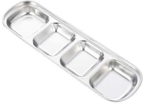 BUGUUYO Haustier-futternapf 4-Gitter Hamster Edelstahl Futter- Und Wassernapf