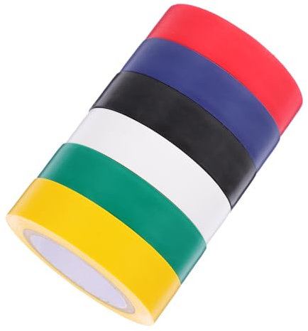 HAWILLOSCH 6rollen Elektro-isolierband Multifunktionales Pvc-band Farben Für Elektrische Anwendungen Kabel Und Hoher Temperaturbeständigkeit