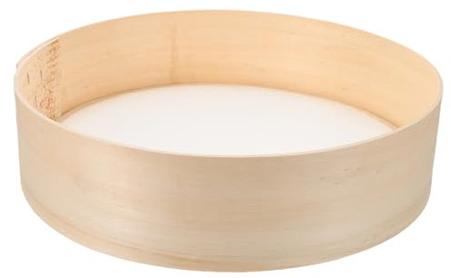 KICHOUSE Setaccio per Farina Legno con Maglia Fina da Sifter Manuale per Cottura Strumento da Cucina per Polveri e Ingredienti Forno