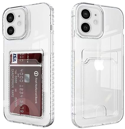 Cesryorsis für iPhone 11 hülle mit kartenfach, Durchsichtig TPU Handyhülle, Ultra Dünn, Soft, Stoßfest Schutzhülle，Bumper Cover for iPhone 11