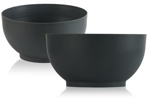 Tymar Pflanzschale für draussen, Blumenschale rund, Grabschale Kunststoff Matte (Anthrazit; ø 24 cm)