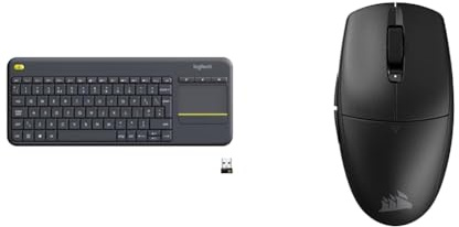Logitech K400 Plus Wireless & Corsair M55 WIRELESS Lightweight FPS Gaming
