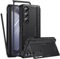 spoovcto für Samsung Galaxy Z Fold 5 Hülle mit Slim S Pen Stifthalter & Scharnierschutz, Integriertem Kickstand, Bildschirmschutzfolie, Dünn Phone Case Cover Handyhülle für Samsung Z Fold5 Schwarz