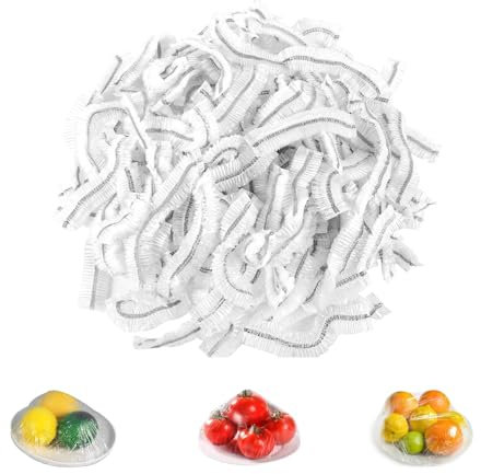 100 Stück Frischhaltefolie mit Gummizug，Wiederverwendbar Frischhaltebeutel，Abdeckhauben für Lebensmittel Versiegelungsbeutel für Die Aufbewahrung Von Lebensmitteln