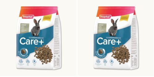 BEAPHAR – CARE+ – Alimentation Super Premium pour lapin sénior – 25% de fibres, Oméga 3 & 6 – Faible en glucides & matières grasses – Haute digestibilité – Usure naturelle de dents – 1,5 kg (Lot de 2)