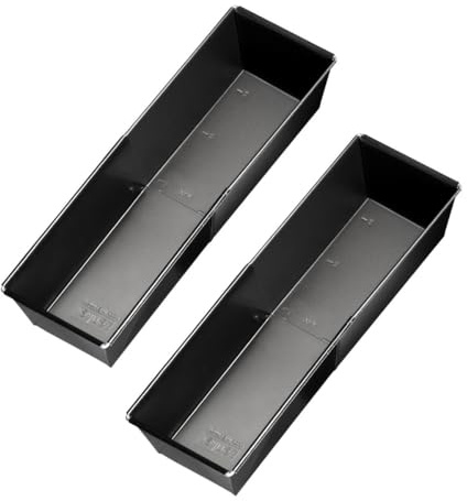 Zenker 9808450 Lot de 2 Moules Moule à Cake Extensibles, Moule a gâteau Extensible de 28 à 40 cm, Moule à gâteau, Moule Gateau rectangulaire, Moule à Pain de mie, Moule a brioche, Acier, 28 à 40 cm