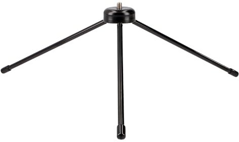 Trépied de table compact en aluminium - 19 cm - Filetage 1/4 - Pliable - Pour appareil photo, microphone, lumière LED, streaming et photographie