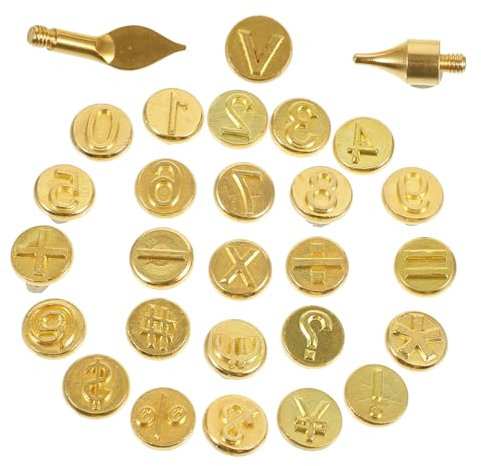 OSALADI Holzbearbeitung Zahlen Brennspitzen Set Für Brandmalerei-stifte Spitzen Mit Arbeitsbrennerspitze Und Prägebrennspitze Kleine Brennspitzen Für Diy-prägehandwerk Und Basteln