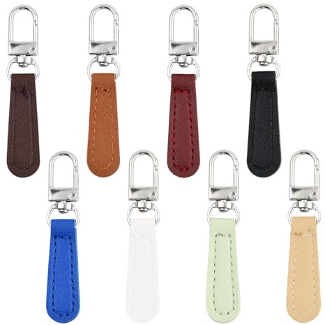 8 PCS Leather Zipper Pull Replacement, Openable Alloy Zipper Pull Tabs, Durable and Stylish, Zipper Pulls for Luggage, Backpacks, Jackets, Purses, Handbags, Coats