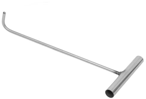 BIUDECO Heavy Duty Stainless Steel Manhole Cover Hook Anti-Slip Drain Lifting Tool for Sewer Storm Drain Utility Covers Corrosion-Resistant Manhole Puller Shaped Design