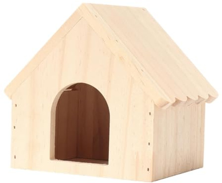 YIUPEDRFG Einzigartiges Hamsterhaus aus Holz – Lebensraum für Kleintiere mit Spielplatz zum Knabbern, Schlafen, Spielen und Ausruhen. Inklusive Käfigzubehör. Hamster Schlafhaus, Kleintier Lebensraum,