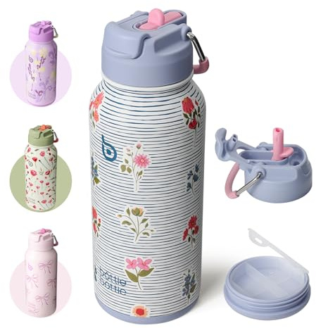BOTTLE BOTTLE botella térmica sport inox 32oz, pajita, pastillero