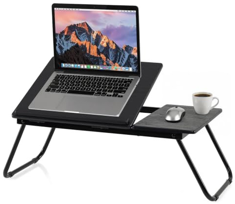 COSTWAY laptopbord vikbart, 4-vägs höjdjusterbart (svart)