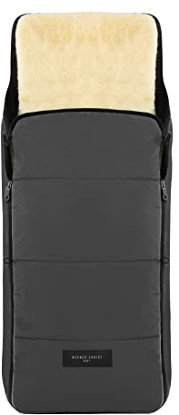 Saco para silla de paseo bebé CORTINA de WERNER CHRIST BABY – Saco de dormir universal carrito con manta extraíble para Buggy (2-en-1)- en gris stone