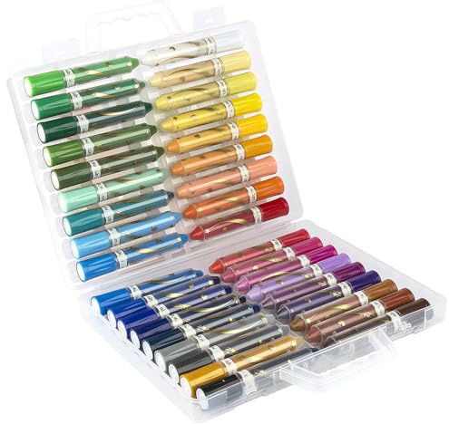 36 Crayons de Couleur en Cire, Peindre à l'Aquarelle, Hydrosoluble | ultra doux, onctueux et haut pigmenté | pour user sèche et humide | Mixed Media conception sur papier, carton, toile, bois