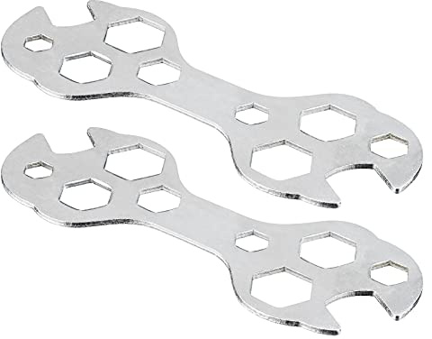WEAVERBIRD 2PCS Magnetschlüssel-Satz Schraubenschlüssel Maulschlüssel Fahrrad 10 in 1 Fahrrad-Zyklus Reparatur Stahl Spanner Mehrzweck Mutter Schraube Sicherungsring Entferner Innenlager Pedal Wrench