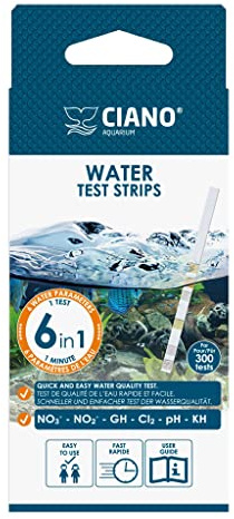 Ciano Water Test Strips (6 in 1) - Nitrite, Nitrate, GH, Chlorine, pH, KH