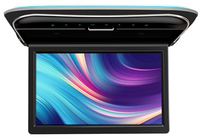 XTRONS 11.6 Inch Car Overhead Roof Mounted Monitor Screen Ultra-Thin Flip Down TV for Cars 1080P Car Video Player with Built-in Speaker Support IR, USB, HDMI, AV Input (No DVD)