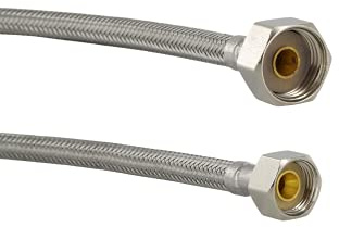 DL-pro flexslang pansarslang 3/8 x 1/2 tum längd 300 mm flexibel för anslutning av en kran upp till 70 °C varmvatten kallt vatten