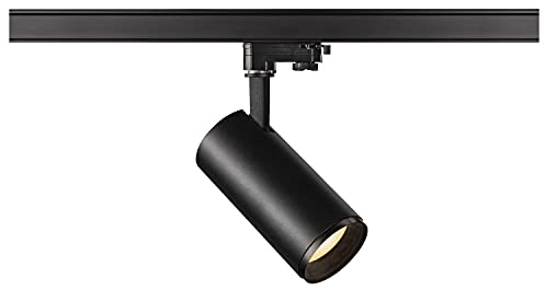 SLV 3 Phasen System Leuchte NUMINOS® PHASE M / LED 3-Phasen-Strahler, Spot, Decken-Strahler, Decken-Leuchte, Schienensystem, Innen-Beleuchtung / 2700K 20.1W 1885lm schwarz dimmbar 60Grad