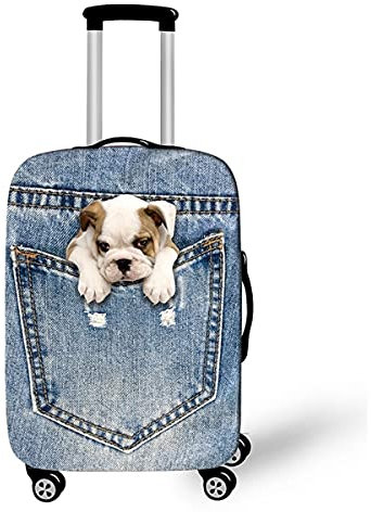 Elastisch Kofferhülle, DOTBUY 3D Reise Kofferschutzhülle Gepäck Cover Reisekoffer Hülle Schutz Bezug Schutzhülle Waschbare Reisetasche Kofferbezug (Muster 3,XL (30-32 Zoll))
