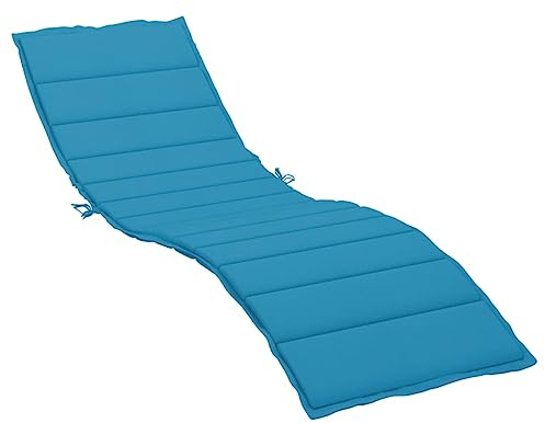 vidaXL Sonnenliege Auflage, Liegenauflage Outdoor, Polster Auflage für Gartenliege Liegestuhl, Polsterauflage, Blau 200x70x3cm Oxford-Gewebe