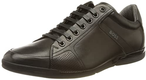 BOSS Mens Saturn Smooth Low Top Premium Leather Trainers