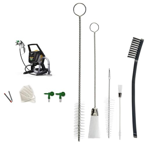 WAGNER Airless Farbsprühsystem Control Pro 250 R für Dispersions-/Latexfarben, Lacke & Lasuren, 15 m²-2 min, Druckregulierung, 110 bar, Schlauch 9 m & 5-teiliges Reinigungsset, inkl. Diverse Bürsten