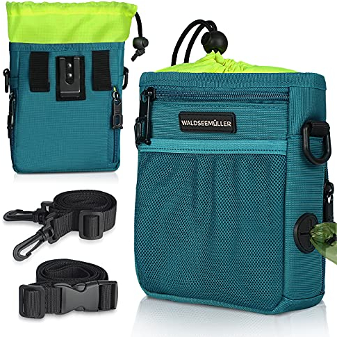 Leckerlibeutel für Hunde, Futterbeutel Hunde Welpen Zubehör Futterbeutel Hundetraining Leckerlitasche (Blauer See)