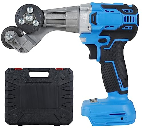 BUTORY Electric Drill Plate Cutter 18/21V Double Headed Metal Sheet Cutter Precise Cutting Plate Punch Shears Drill Attachment for Aluminium Steel Iron Copper Plate Cutting #