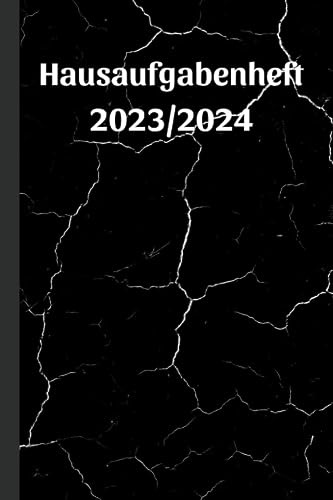 Hausaufgabenheft 2023/2024: Geeignet für Jungs , Mädchen und Teenager mit schwarzen Cover| din A5| hausaufgabenheft für faule