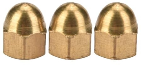 Messing-Hutmuttern-Set, Kuppelmutter, M3-Hutmutter, Messing-Hutmuttern, Kopfkappe, Sechskantmuttern-Set, Fahrzeugbefestigungen (M3 (20 Stück))