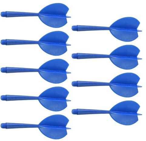 M METERXITY 9 Pack Integrated Dart Shaft and Flights-Screw In-one Dart Accessories, Plastic Anti-Fall, Apply to Soft Tip Darts and Steel Tip Darts (6mm, Blue)