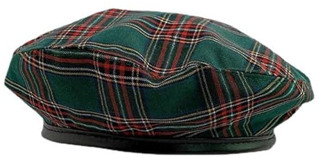 Baskenmütze im britischen Stil rot und grün kariert – Baskenmütze für Damen, grüne Mütze, grüne Kappe, für Damen, Mädchen, Damenmützen und Mützen, Hüte für Damen, grün, Baskenmützen, Damen,