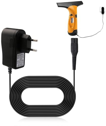 Chargeur Karcher Lave Vitre, Chargeur Karcher Vitre 5,5V Durable pour Karcher Nettoyeur Vitre, Câble d'Alimentation Compatible avec WV1, WV1 Plus, WV2 Plus, WV2, WV5, WV51, WV55, WV60, WV70 (Ⅱ)