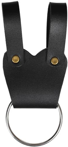 Mittelalterliche Axt Beil Tomahawk Halter Gürtel Metall Ring Aufhänger Schwert Frosch LARP (Schwarz)